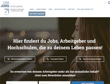 Tablet Screenshot of csr-jobs.de